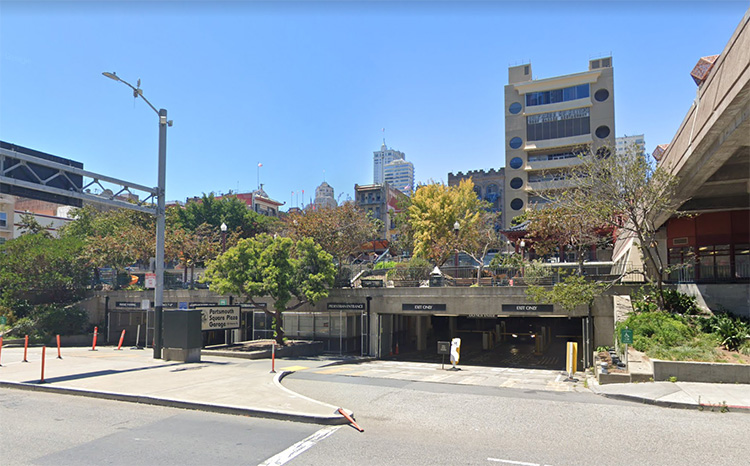 Portsmouth Square garage in Chinatown SF