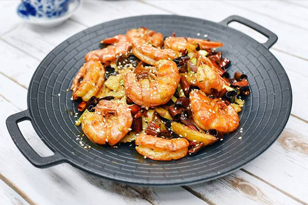 Spicy Prawns in Clay Pot - Z & Y Restaurant, Chinatown - San Francisco