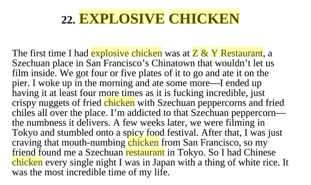 explosive chicken review from Bronson's "F**k That's Delicious" book