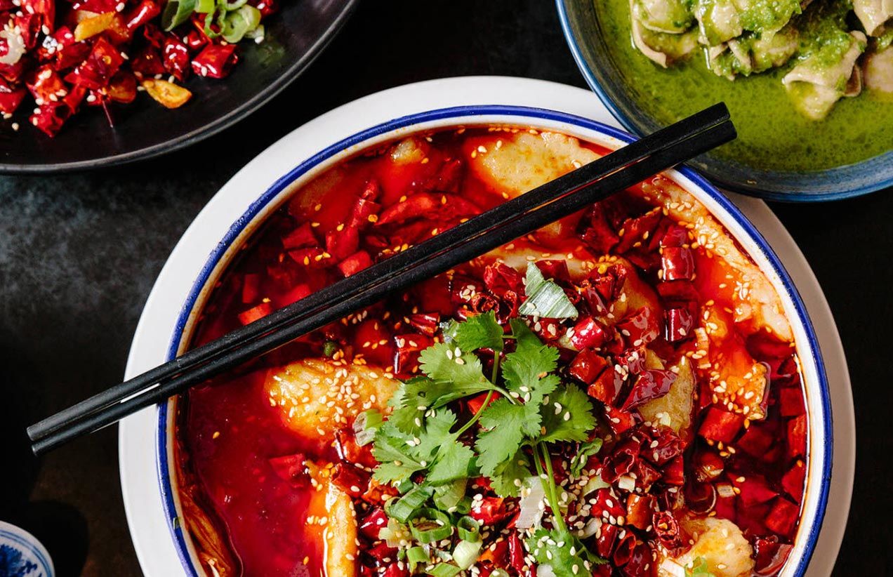 Fish Filet w/ Flaming Chili Oil - Z & Y Restaurant, Chinatown - San Francisco