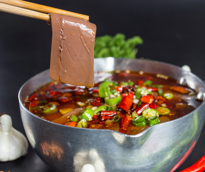 Spicy Duck Blood - Z & Y Restaurant, Chinatown - San Francisco