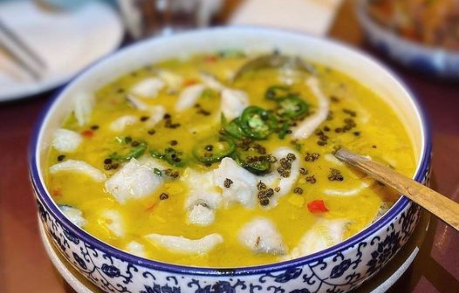 Boiled Fish with Green Peppercorns - Hot & Spicy - Z & Y Restaurant, Chinatown - San Francisco
