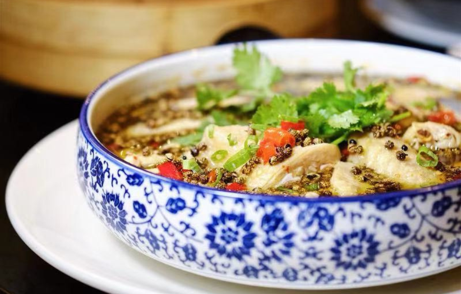 Chicken with Peppercorn in Clear Broth - Hot & Spicy - Z & Y Restaurant, Chinatown - San Francisco