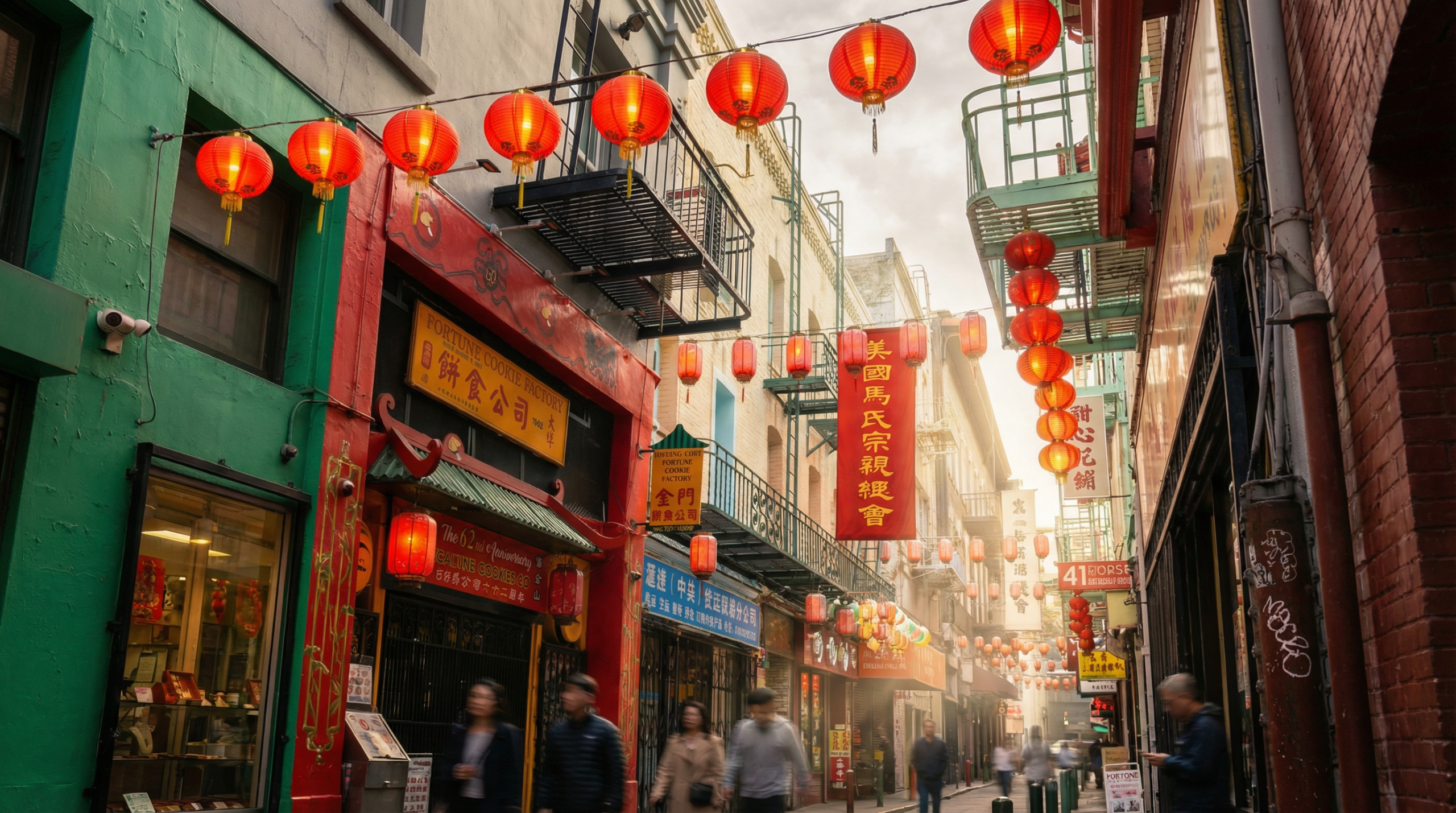 Vibrant San Francisco Chinatown Ross Alley